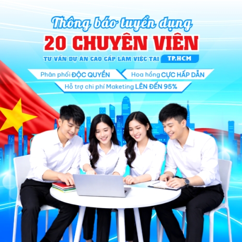 Mẫu thiết kế Bài post MXH vuông Thông báo tuyển chuyên viên tư vấn 1777570729