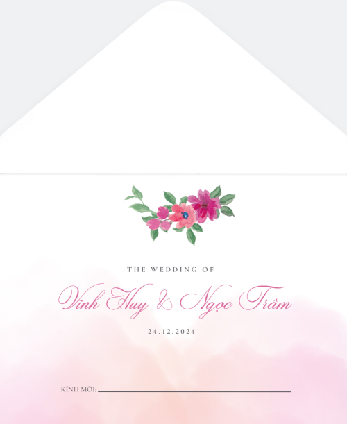 Mẫu thiết kế Bao thiệp cưới Hoa lá, thiên nhiên, floral, vintage 1779398494