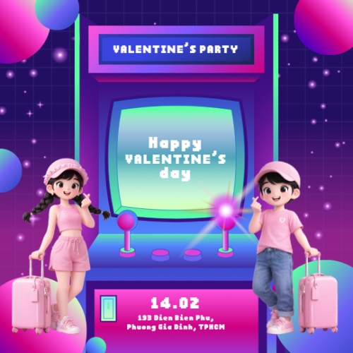 Mẫu thiết kế Bài post MXH vuông Happy Valentine's Day 1779254521