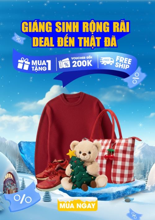 Mẫu thiết kế Poster chuẩn Giáng sinh rộng rãi deal đến thật đã 1777575129