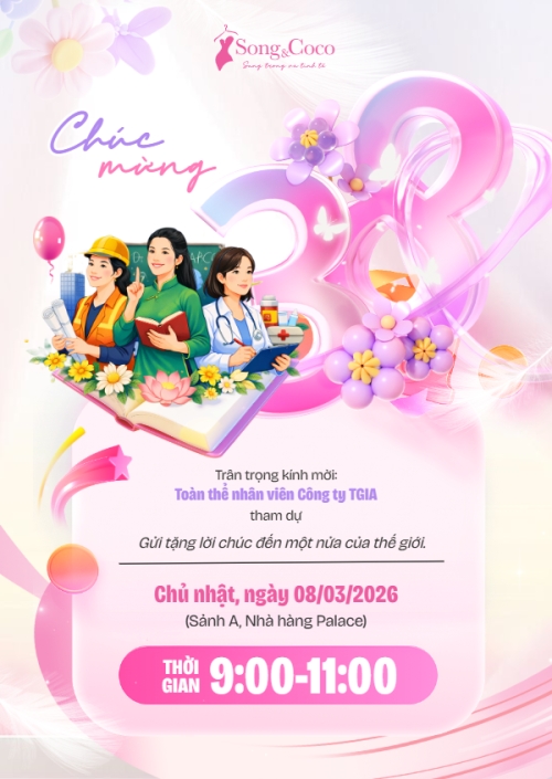 Mẫu thiết kế Thư mời Chúc mừng ngày Quốc tế phụ nữ 8/3 1777570613