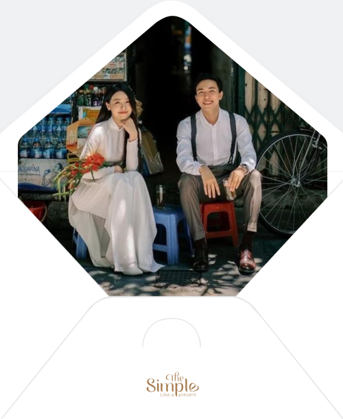 Mẫu thiết kế Bao thiệp cưới Thời thanh xuân, truyền thống, cổ điển, retro, traditional	 1779398395