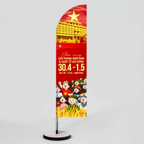 Mẫu thiết kế Cờ phướn Nhiệt liệt chào mừng ngày Giải phóng miền Nam, Quốc tế lao động 1777570615