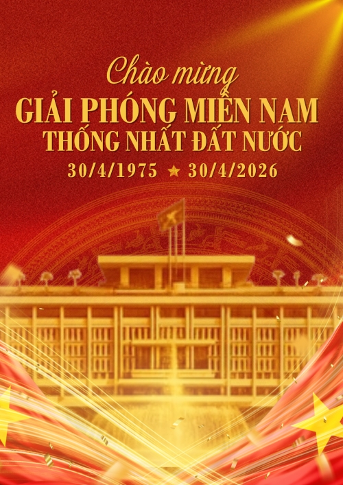 Mẫu thiết kế Poster chuẩn Mừng ngày Giải phóng miền Nam, thống nhất đất nước 1777575058