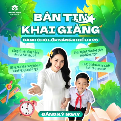 Mẫu thiết kế Bài post MXH vuông Bản tin khai giảng 1777570729