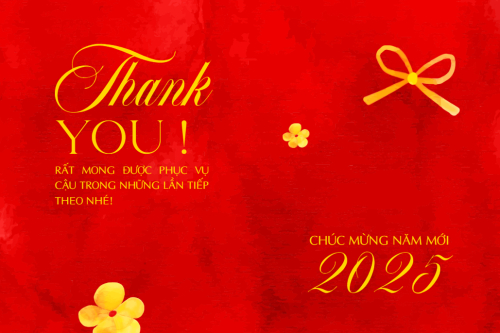 Mẫu thiết kế Thank you card Tết, Xuân, Ất tỵ, 2025, năm 2025, hoa lá, thuần Việt, cổ điển 1778446642