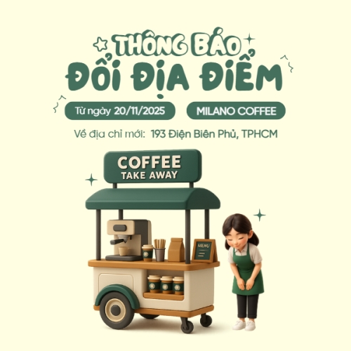 Mẫu thiết kế Bài post MXH vuông Thông báo đổi địa điểm 1777575546