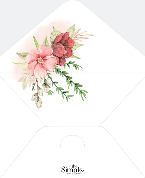 Mẫu thiết kế Bao thiệp cưới Hoa lá, thiên nhiên, floral, vintage 1779402185