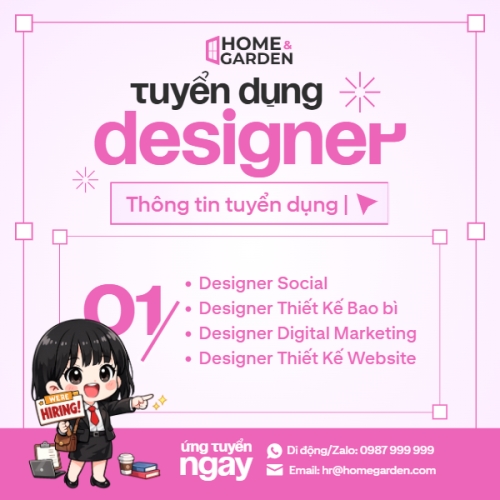 Mẫu thiết kế Bài post MXH vuông Tuyển dụng Designer 1777575118
