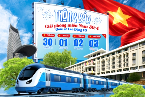 Mẫu thiết kế Bài post MXH ngang Lịch nghỉ lễ 30/4-1/5 1777570625