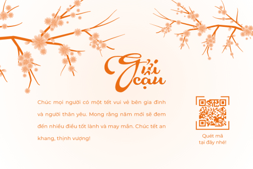 Mẫu thiết kế Thank you card Tết, Xuân, Ất tỵ, 2025, năm 2025, hoa lá 1778451289