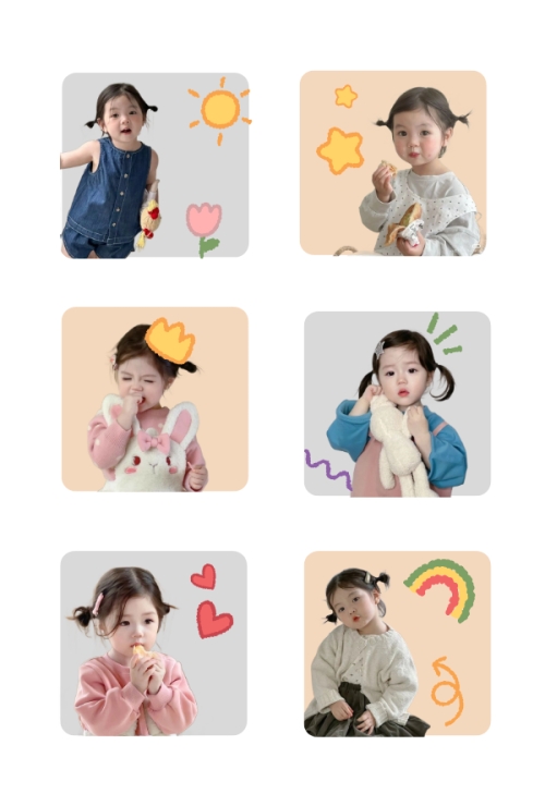 Mẫu thiết kế Nhãn Sticker - Sticker Sheets Em bé dễ thương 1777890790