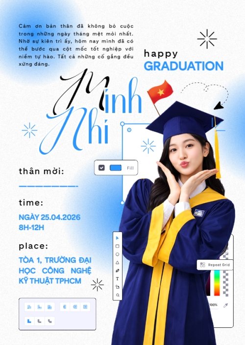 Thiết kế Thư mời Happy Graduation