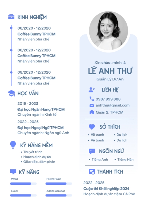 Mẫu thiết kế Hồ sơ xin việc Quản lý, manager, F&B, văn phòng, office, tài chính, finance, đơn giản, simple, minimalist, tối giản 1777575516