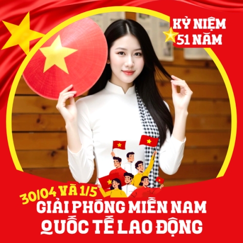 Mẫu thiết kế Ảnh đại diện - Avatar Giải phóng miền Nam 30/4 và Quốc tế Lao động 1/5 1777570619