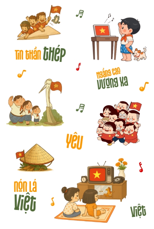 Mẫu thiết kế Nhãn Sticker - Sticker Sheets 2/9, Quốc Khánh, lễ hội, Việt Nam, sự kiện, event, dễ thương, cute 1777896223