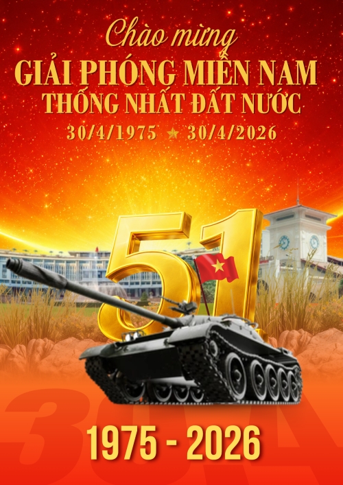 Mẫu thiết kế Poster chuẩn Mừng ngày Giải phóng miền Nam, thống nhất đất nước 1778257967