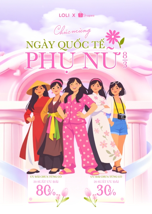 Mẫu thiết kế Poster chuẩn Mừng ngày quốc tế phụ nữ 1777575546