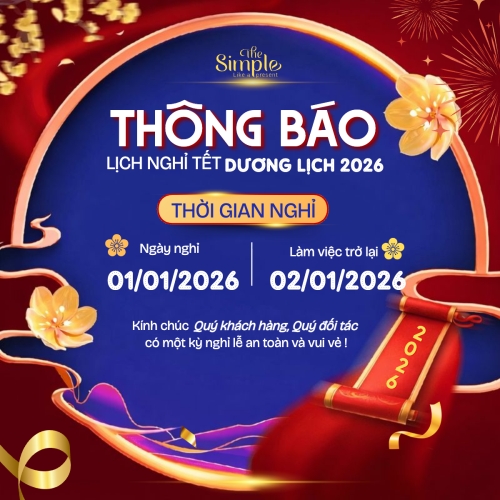 Mẫu thiết kế Bài post MXH vuông Nghỉ tết dương lịch 1778447421