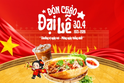 Mẫu thiết kế Bài post MXH ngang Đón chào Đại Lễ 30/4 1778442284