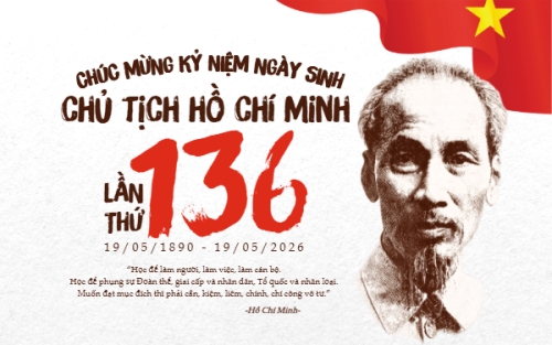 Mẫu thiết kế Banner - Băng rôn Kỷ niệm 136 năm ngày sinh Chủ tịch Hồ Chí Minh 1778425913