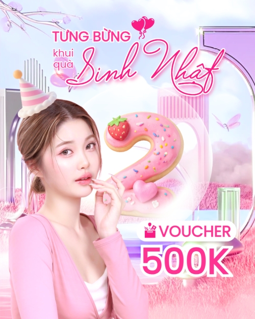 Mẫu thiết kế Bài post MXH dọc Tưng bừng khui quà sinh nhật 1778451102