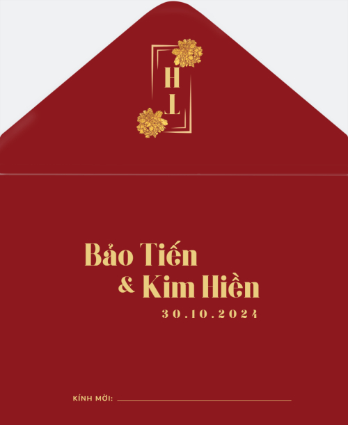 Mẫu thiết kế Bao thiệp cưới Kim Ngọc Lương Duyên, truyền thống, traditional, dân gian, cổ truyền 1779402219