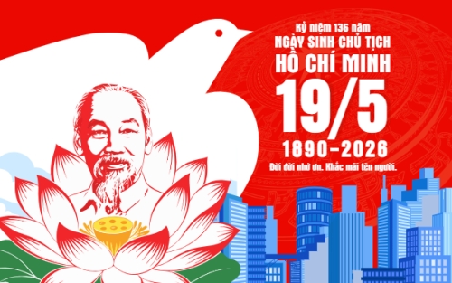 Mẫu thiết kế Banner - Băng rôn Kỷ niệm 136 năm ngày sinh Chủ tịch Hồ Chí Minh 1778425913