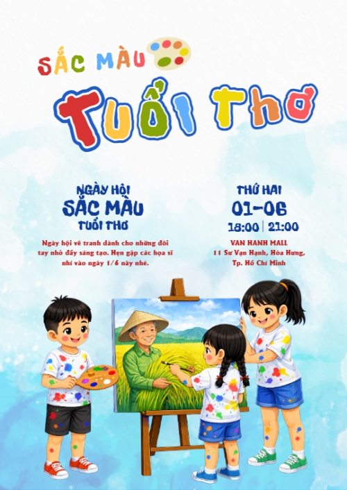Mẫu thiết kế Thư mời Sắc màu tuổi thơ 1779473131