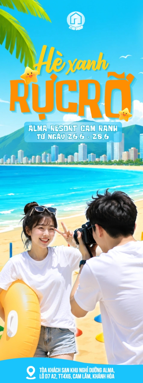 Mẫu thiết kế Standee Hè xanh rực rỡ 1780234644