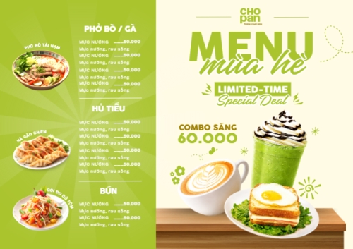 Mẫu thiết kế Menu tờ rời (ngang) Menu mùa hè 1778455465