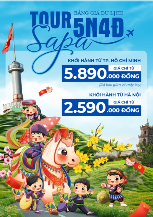 Mẫu thiết kế Menu tờ rời (dọc) Tour 5N4Đ Sapa 1778442215