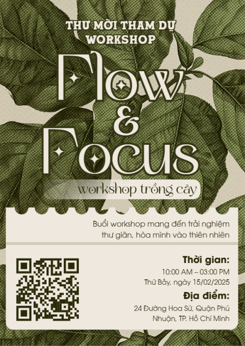 Mẫu thiết kế Thư mời Workshop, trồng cây, sự kiện, event, đơn giản, simple, hiện đại, sang trọng, modern 1778441924
