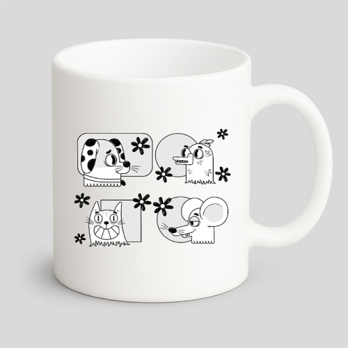 Mẫu thiết kế Ly sứ (cốc) Hoạt hình, cartoon, cá nhân, nhân vật, personal style, signature, dễ thương, cute, chibi 1778438786