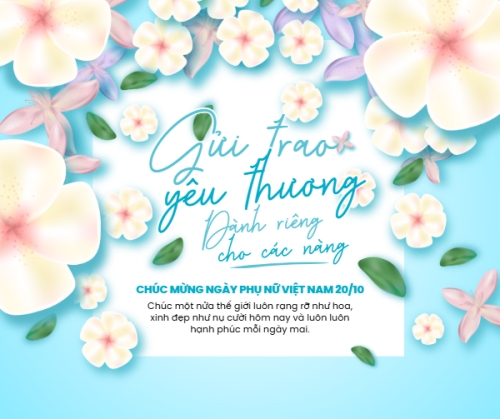 Mẫu thiết kế Bài post MXH ngang 20/10, Ngày phụ nữ Việt Nam, Vietnamese Women's Day, phụ nữ, sự kiện, event, làm đẹp, beauty, thẩm mỹ, modern, hiện đại 1778442724
