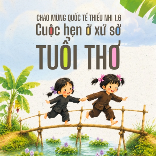 Mẫu thiết kế Bài post MXH vuông Cuộc hẹn ở xứ sở tuổi thơ 1778833313