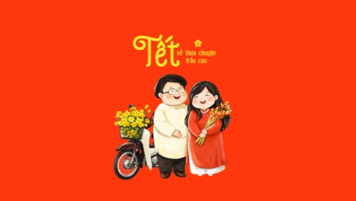 Mẫu thiết kế Hình nền máy tính Tết về thưa chuyện trầu cau 1778438740