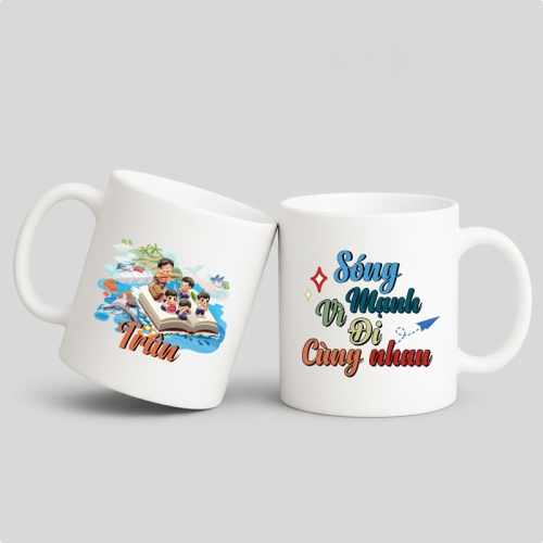 Mẫu thiết kế Ly sứ (cốc) Sóng mạnh vì đi cùng nhau 1778443460