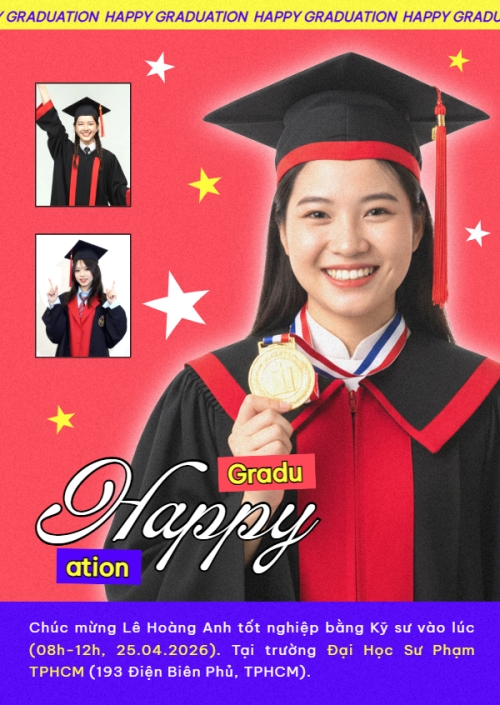Mẫu thiết kế Thư mời Happy Graduation 1777570626
