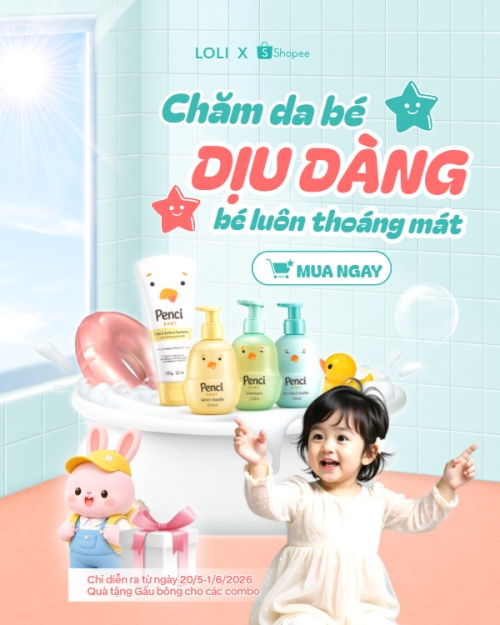 Mẫu thiết kế Bài post MXH dọc Chăm da bé dịu dàng bé luôn thoáng mát 1780163120