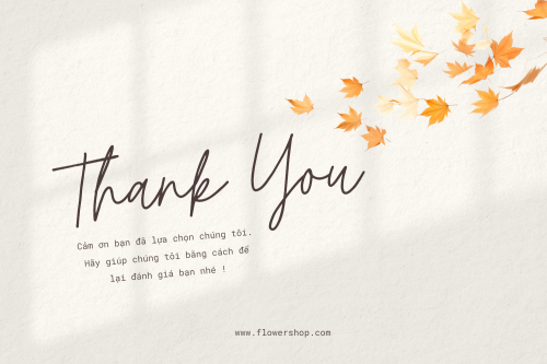 Mẫu thiết kế Thank you card Hiện đại, sang trọng, morden, nhẹ nhàng, hoa lá 1778442069