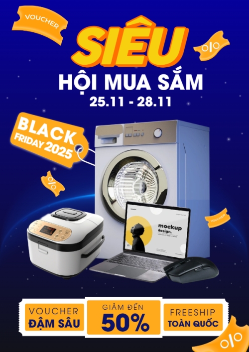 Mẫu thiết kế Poster chuẩn Siêu hội mua sắm công nghệ 1779569449