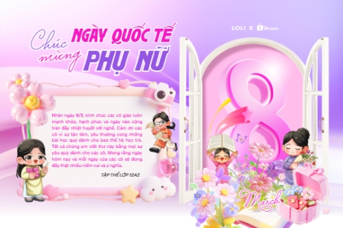 Mẫu thiết kế Bài post MXH ngang Chúc mừng ngày Quốc tế phụ nữ 8/3 1777575557