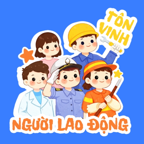 Mẫu thiết kế Decal bế theo thiết kế Tôn vinh người lao động 1/5 1778442586