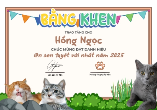 Mẫu thiết kế Bằng khen Con sen tuyệt vời nhất năm 2026 1778442218