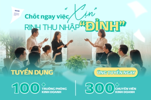 Mẫu thiết kế Bài post MXH ngang Tuyển dụng kinh doanh 1777570513