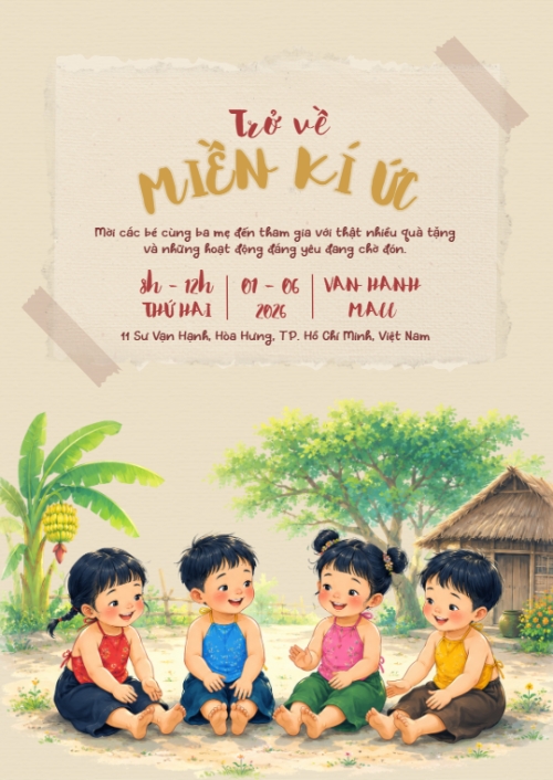 Mẫu thiết kế Thư mời Trở về miền kí ức 1779473131