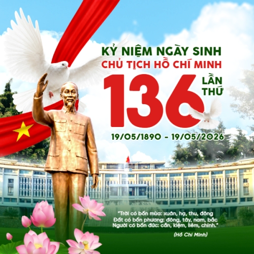 Mẫu thiết kế Bài post MXH vuông Kỷ niệm 136 năm ngày sinh Chủ tịch Hồ Chí Minh 1778257844