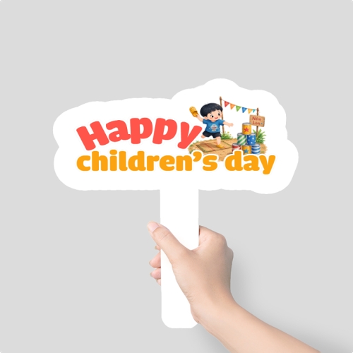 Mẫu thiết kế Hashtag cầm tay Happy children's day 1779473132
