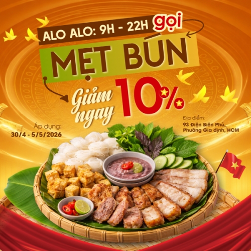 Mẫu thiết kế Bài post MXH vuông Mẹt bún sale ngày lễ 30/4 1777570683